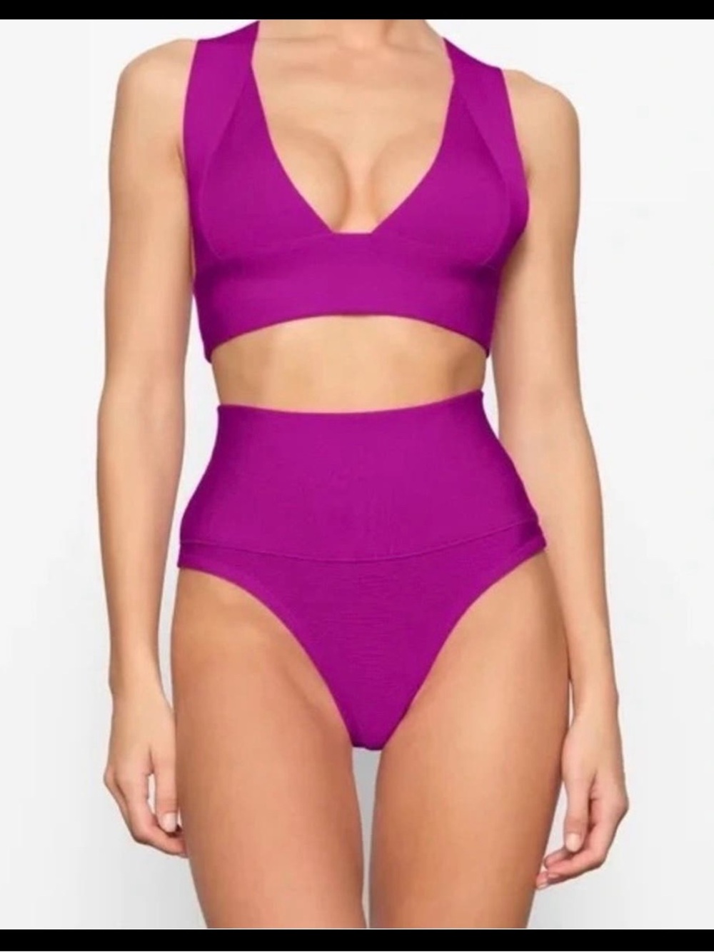 SKIMS 2 Piece Knit Bikini Set in Lollipop Limited Edition NWT XL/L